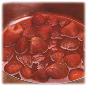 Coulis de fraises au basilic