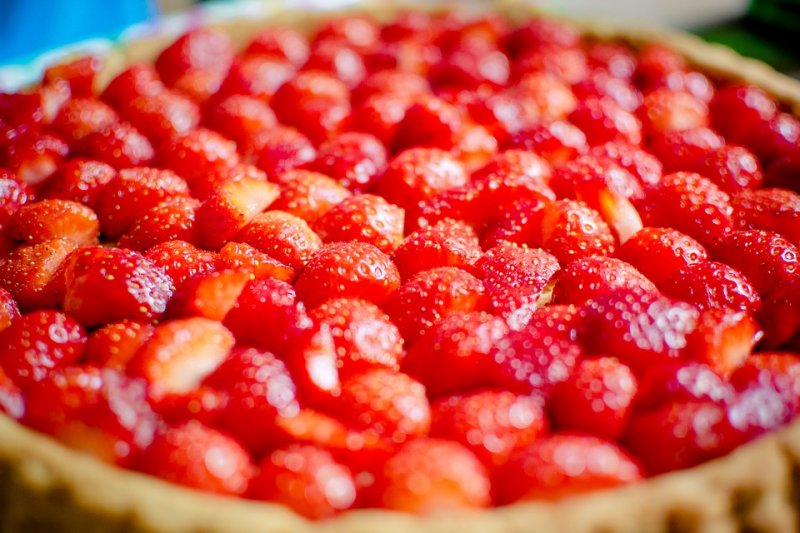 Strawberries pie