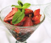 Salade de fraises au vinaigre balsamique